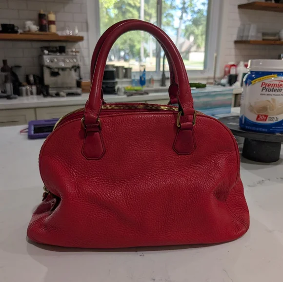 Large Red J.Crew Biennial Satchel - Picture 5 of 14